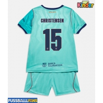 Barcelona Andreas Christensen #15 3rd trikot Kinder 2026-27 Kurzarm (+ Kurze Hosen)